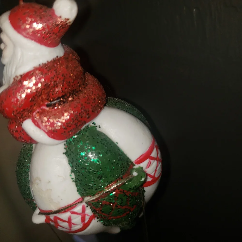 Vintage Hot air ballon Santa's ornament